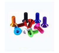 10 unids/lote tornillo de cabeza Allen de aluminio DIN7991 M3 M4 M5 * 6/8/10/12/16/20/25 tornillos de cabeza avellanada hexagonal plana de colores (Color : Gloden, Size : M5X25)