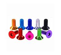 10 unids/lote tornillos planos de aluminio M3 M4 M5 M6x6/8/10/12/14/16 pernos de cabeza avellanada hexagonal Color anodizado(Light Blue,M5x16)