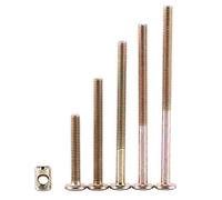 10 unids M6 Tornillos de Acero al Carbono Tornillos Con Tuercas Barril Tuerca Pasador Conector de Muebles Sujetador(80mm)