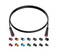 10 unids M8 2 Pin conector impermeable E-Bike cable de extensión IP66 impermeable para bicicleta eléctrica acelerador freno sensor motor controlador cable negro