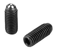10 unids M8 Hexagonal Bola de bola Émbolos de resorte Tornillo de rosca Tornillo de bola Émbolo Fuerza de acero al carbono Émbolo de bola(M8*20(10PCS))