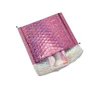 10 UNIDS Metálico Burbuja Mailer Embalaje de Regalo Glamour Colorido Tonos Plateados Cojín de Aluminio Sobres Acolchados de Envío-rosa-15x13cm