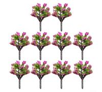 10 unids miniatura flor rosa árbol modelo para casa de muñecas jardín decoración HO escala 6cm altura