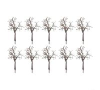 10 unids modelo de tronco de árbol desnudo para diseños de paisajes, diorama de ferrocarril, diseño de jardín en miniatura y aplicaciones de construcción de modelos a escala