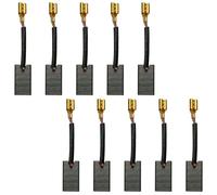 10 unids/pack cepillos de carbón para motor eléctrico resistentes desgaste para herramienta de martillo de demolición taladro de impacto en cepillos de acero carbono de tamaño compactado de mm