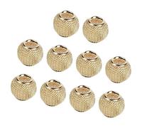 10 unids/pack de bolas de alambre huecas para anillos y hechas a mano, suministros de joyería para entusiastas de las manualidades, pendientes de bolas de alambre