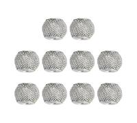 10 unids/pack de bolas de alambre huecas para anillos y hechas a mano, suministros de joyería para entusiastas de las manualidades, pendientes de bolas de alambre