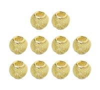 10 unids/pack de bolas de alambre huecas para anillos y hechas a mano, suministros de joyería para entusiastas de las manualidades, pendientes de bolas de alambre