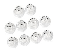 10 unids/pack de bolas de alambre huecas para anillos y hechas a mano, suministros de joyería para entusiastas de las manualidades, pendientes de bolas de alambre