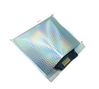 10 UNIDS Paquete De Regalo De Burbuja Metálica Glamour Colorido Tonos Plateados Cojín De Papel De Aluminio Sobres De Envío Acolchados-Arco Iris-30x35cm