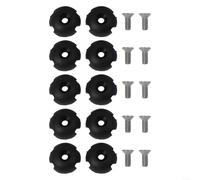 10 unids para kayak, cuerda elástica, gancho de hebilla de seguridad con tornillos para canoa, bote inflable, accesorios de plástico negro, kit de hardware de aparejo