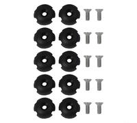 10 unids para kayak cuerda elástica montaje hebilla gancho con tornillos para canoa y balsa accesorios negro