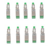 10 unids para SC/para atenuador de fibra óptica 10dB monomodo verde fijo en línea reductor para radiodifusión equipo de televisión regulador de potencia óptica carcasa de aleación