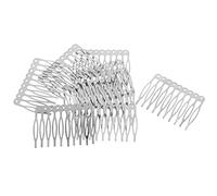 10 Unids Plata Antigua Tono de Bronce Dorado Metálico Lado Del cabellero Clips Pines 2.7/5.6 Cm para DIY Joyería Artesanía, Plata, 5.6cm