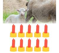10 UNIDS Pritchard Pezones Pequeño Animal Bebida De Leche Pezón Chupete De Goma Suave para la Alimentación Ovejas Cabra Cordero Cachorro Perro Niños