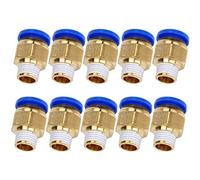 10 unids recto neumático empuje a conector rápido accesorios de aire adaptador 6mm diámetro rosca 3/8 BSP conjunto para tuberías herramientas neumáticas