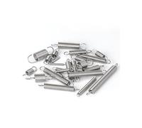10 unids/set 0,3mm,4mm,5mm resorte de tensión acero inoxidable con extensión gancho O para Herramientas, Dispositivos(20mm,4mm,0.4mm)