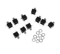 10 unids/set 3.5mm PCB montaje en panel estéreo Jack hembra conector auricular