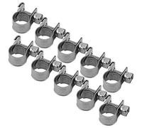 10 Unids/Set Abrazaderas De Manguera De Acero Inoxidable Resistente T-Bolt Mini Línea De Combustible Clips De Tubería De 6 Mm-20 Mm Tamaño Opcional Para Fontanería (8-10 Mm)