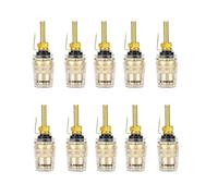 10 unids/set altavoz chapado en oro Terminal vinculante Post 4mm enchufe conector amplificador de baja frecuencia(Black Long 10PCS)