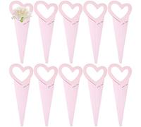 10 Unids/Set Caja De Regalo De Una Flor Bolsas De Ramo De Flores De Cono DIY Bolsa De Regalo De Embalaje De Una Rosa para Día De Valentín