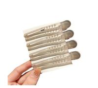 10 Unids/set Color Caramelo Mate Pico De Pato Pinza De Pelo De Plástico 7,5 Cm Pasadores Abrazaderas Herramientas De Estilismo Accesorios Profesionales De Salón(Gray)