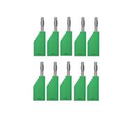 10 Unids/Set Conector J.10054 4mm Enchufe Apilable Conector Tipo Banana Conector Frontal Enchufes Multifunción, Verde