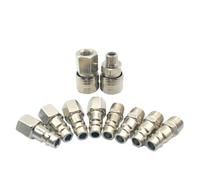 10 unids/set conectores neumáticos 1/4 accesorio niquelado de hierro(White)