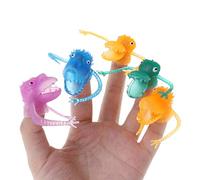 10 unids/Set de marionetas de dedo multicolor PVC dedo de dinosaurio plástico reutilizable Mini juguetes para niños rentable y buena calidad Durabilidad