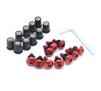 10 Unids/set Kit Motocicleta M5 16mm Tuercas Pozo Goma Métricas Parabrisas Carenado Capó Tornillos Aluminio Para Moto(A)