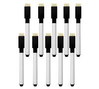 10 unids/set Negro Escuela Aula Pizarra Blanca Bolígrafo Niños Seco Borrador Suministros Pizarra Blanca Construido Estudiante Marcador W6a3 Dra Pluma