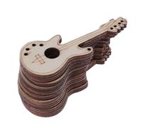 10 Unids/set Rebanadas de Madera Natural Colgantes de Árboles de Navidad Suministros para Fiestas de Boda Adornos de Dispersión de Decoración de de Guitarra Eléctrica Instrumentos