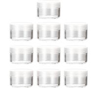 10 unids/set vacío cosmético muestra tarro mini plástico recargable cosmético contenedor ojo botella reutilizable maquillaje caja 15gPráctica
