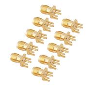 10 Unids SMA Conector Jack Hembra de Montaje en PCB 50 Ohm Conectores RF de Latón