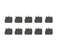 10 unids solo bloque tornillo abrazadera terminal aleación plata ZBE101/ZBE-102 interruptor eléctrico contacto para electrónica industrial uso interior exterior negro 30x29mm (ZBE-101)