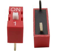 10 Unids Tipo Deslizante Módulo de Interruptor DIP Modo de Posición 2.54mm Paso Interruptor de Palanca Rojo Interruptor a Presión Interruptor Dial (Color : 8)(1)