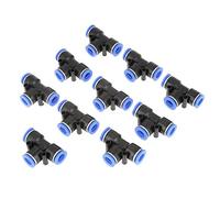 10 Unids Tubo Fitting, tee, 10mm 3/8 T Tipo Neumático Conector Air Line Fittings Junta de Tubo