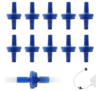 10 válvulas antirretorno desechables PP 4 mm azul - Plug in Rebobinar para bombas de aire y dispositivos industriales | Válvula de aire en línea