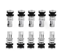 10 válvulas de neumático TR161 de metal para coche, camión, motocicleta, con vástago corto y tapa antipolvo.