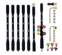 10 varillas de extensión para lavadora a presión con adaptador Karcher compatible con Karcher K Series K2 K3 K4 K5 K6 K7, herramientas de limpieza de canalones de 4000 PSI, lanza de extensión de 1/4