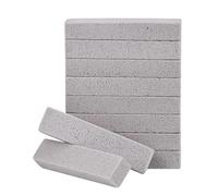 10 varillas de limpieza de piedra pómez: sin arañazos para inodoro/ducha - Piedra de afilar de alta calidad, 15 cm, con mango antideslizante, varios poros para juntas de azulejos, horno, piscina