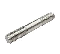 10 varillas roscadas de acero inoxidable de doble extremo: pernos prisioneros de doble cabeza duraderos for uso industrial.(M3 25mm)