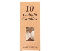 10 velas de té de 2 horas de combustión, color arcoíris, velas de té sin perfume, color blanco