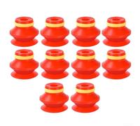 10 ventosas de vacío de silicona para robot manipulador VB20 | Piezas de succión neumáticas industriales rojas para sistemas de manejo automatizados | Alto agarre