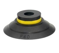10 ventosas de vacío NBR/robot de silicona VF15-VF50 rojo y negro para máquinas de moldeo por inyección (VF25R)