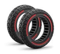 10 x 2,75-6,5 neumáticos de goma maciza para Kukirin G2/G3/M4 Max Roller (rojo, 2 unidades)