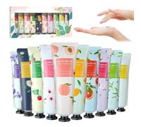 10 x 30g Juego de Regalo de Crema de Mano,Crema Protectora de Manos Reparadora Hidratante Nutritiva Regalos para Fête Des Mères,Noël,Regalo De Cumpleaños Y Navidad