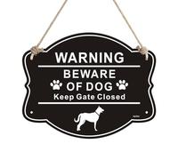 10 x 8 Inch Weatherproof Garden Decorations - Keep Gate Closed Sign Dogs, Warning Beware Of Dog Sign | For Property Premises Halloween Grass Yard Patio Lawn Outside Backyard Pathway Park Gate