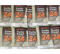 10 x Alcotec Turbo Yeast - Express 24 - Levadura Turbo, Levadura de Vodka, Levadura para Puré