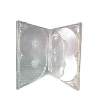 10 x Amaray - Juego de 10 Cajas para DVD Multi 6 (6 vías, Transparente para Guardar 6 Discos)